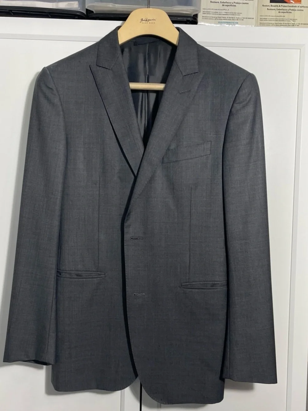 John Varvatos Grey Peak Lapel Sport Coat